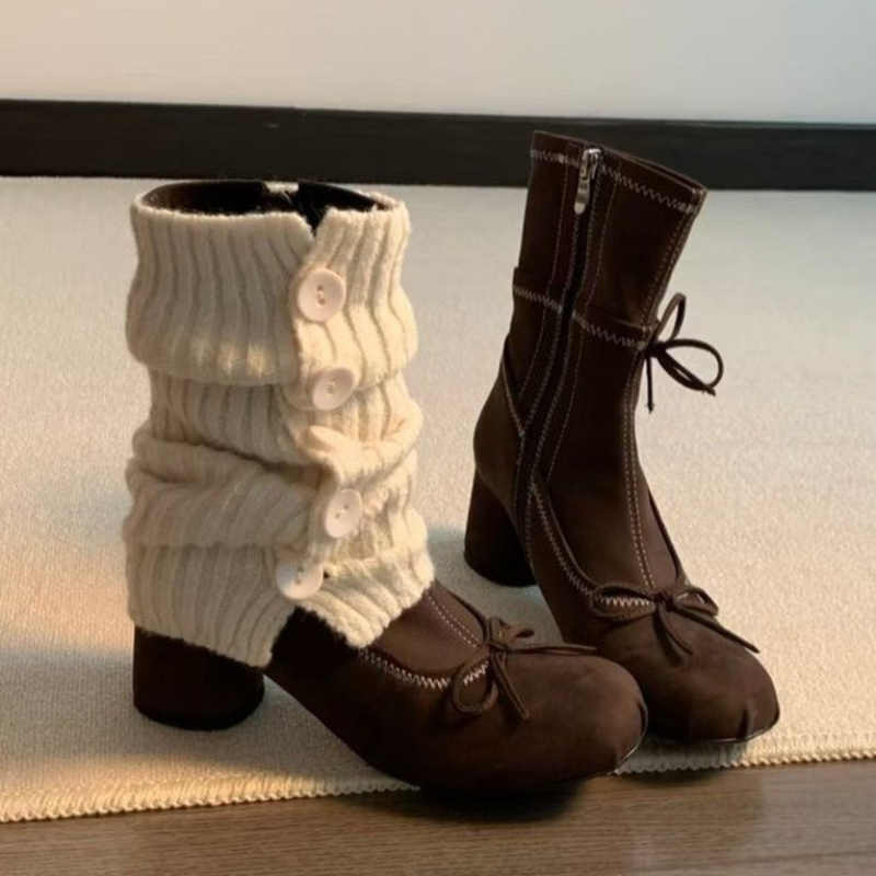 Winter Clothes - Fiyonklu Yüksek Topuklu Kadın Botları Yeni