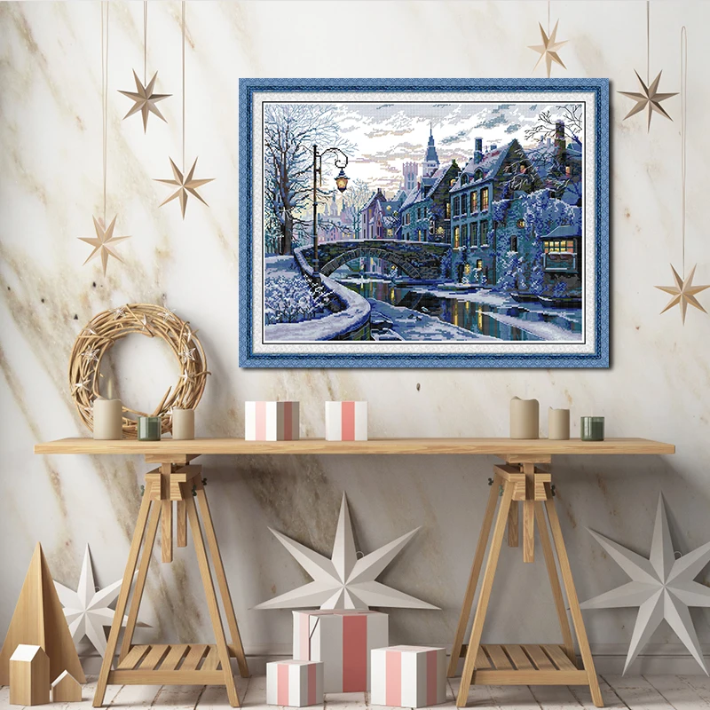 Winter Clothing Pinterest - Sevinç Pazarı Kış Akşamı Desenli Baskılı