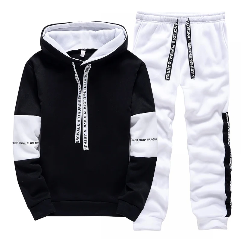 Siyah Beyaz erkek Eşofman Moda - Winter Clothing Pants incelemesi ve fiyatı