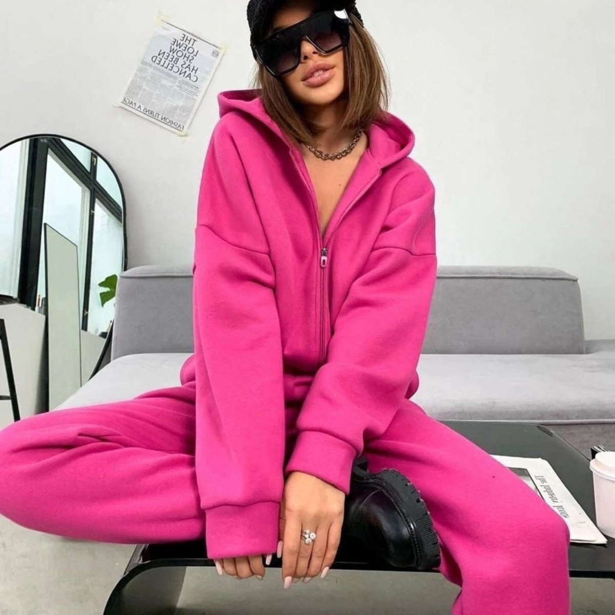 Fermuar kapüşonlu ceket pantol - Winter Clothing Sales incelemesi ve fiyatı